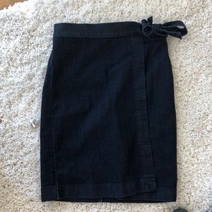 LOFT wrap denim skirt— knee length (I’m 5’6’’)